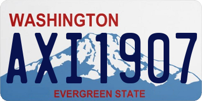 WA license plate AXI1907