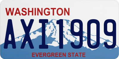 WA license plate AXI1909