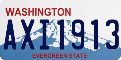WA license plate AXI1913