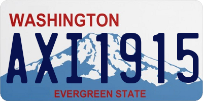 WA license plate AXI1915