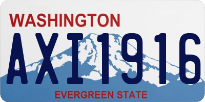 WA license plate AXI1916