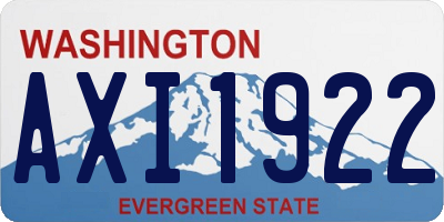 WA license plate AXI1922