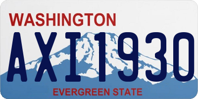 WA license plate AXI1930