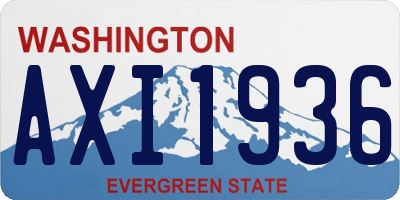 WA license plate AXI1936