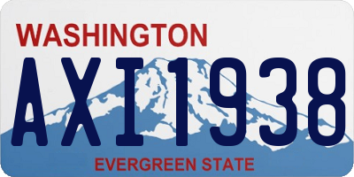 WA license plate AXI1938