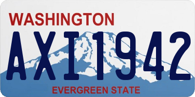 WA license plate AXI1942