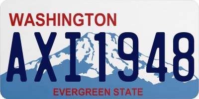 WA license plate AXI1948