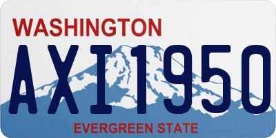 WA license plate AXI1950