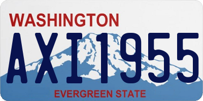 WA license plate AXI1955