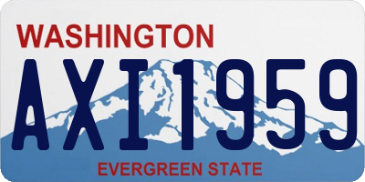 WA license plate AXI1959