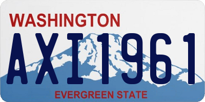 WA license plate AXI1961