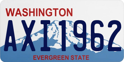 WA license plate AXI1962