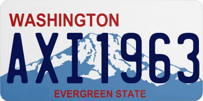 WA license plate AXI1963