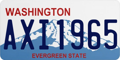 WA license plate AXI1965