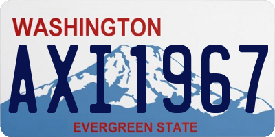 WA license plate AXI1967