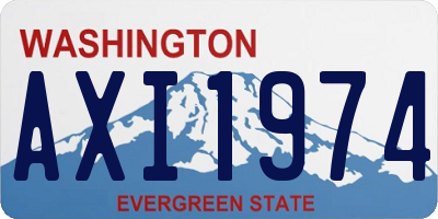 WA license plate AXI1974