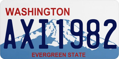 WA license plate AXI1982