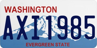 WA license plate AXI1985