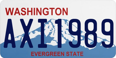 WA license plate AXI1989
