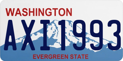 WA license plate AXI1993