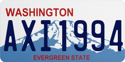 WA license plate AXI1994