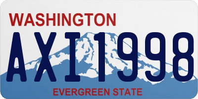 WA license plate AXI1998