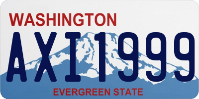 WA license plate AXI1999