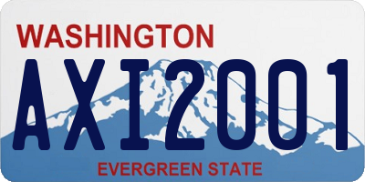 WA license plate AXI2001