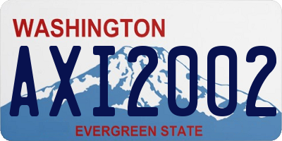 WA license plate AXI2002