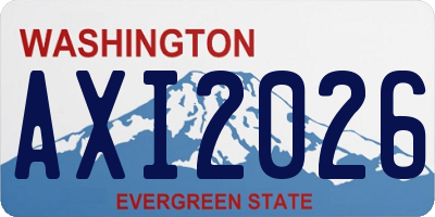 WA license plate AXI2026