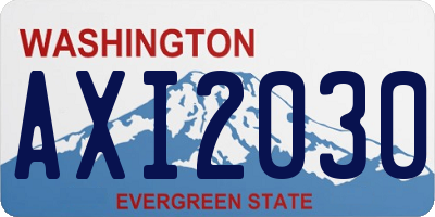 WA license plate AXI2030