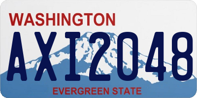 WA license plate AXI2048