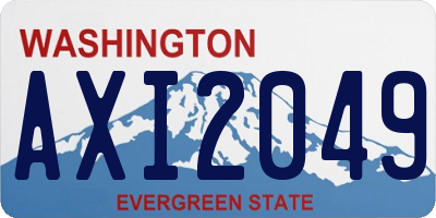 WA license plate AXI2049