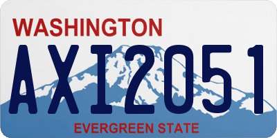 WA license plate AXI2051
