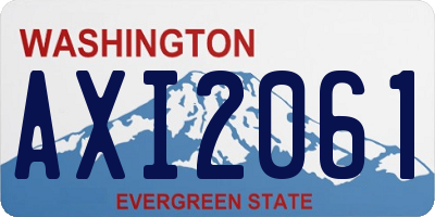 WA license plate AXI2061