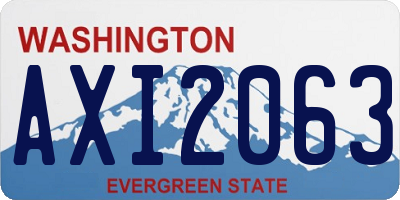 WA license plate AXI2063