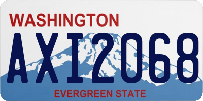 WA license plate AXI2068