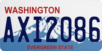 WA license plate AXI2086