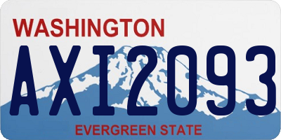 WA license plate AXI2093