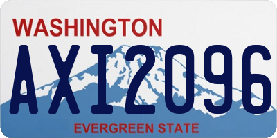 WA license plate AXI2096