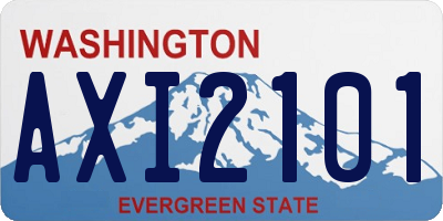 WA license plate AXI2101