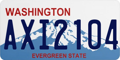 WA license plate AXI2104
