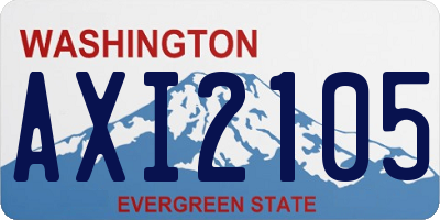 WA license plate AXI2105