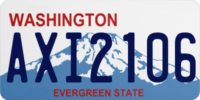 WA license plate AXI2106