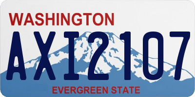 WA license plate AXI2107