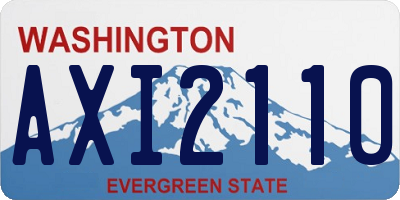 WA license plate AXI2110