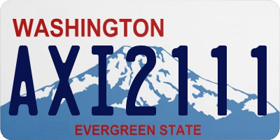 WA license plate AXI2111