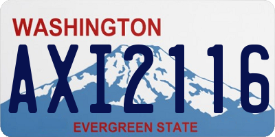 WA license plate AXI2116