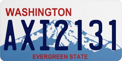 WA license plate AXI2131