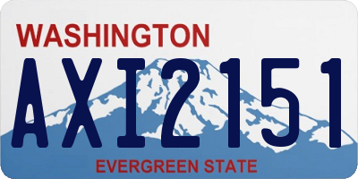 WA license plate AXI2151
